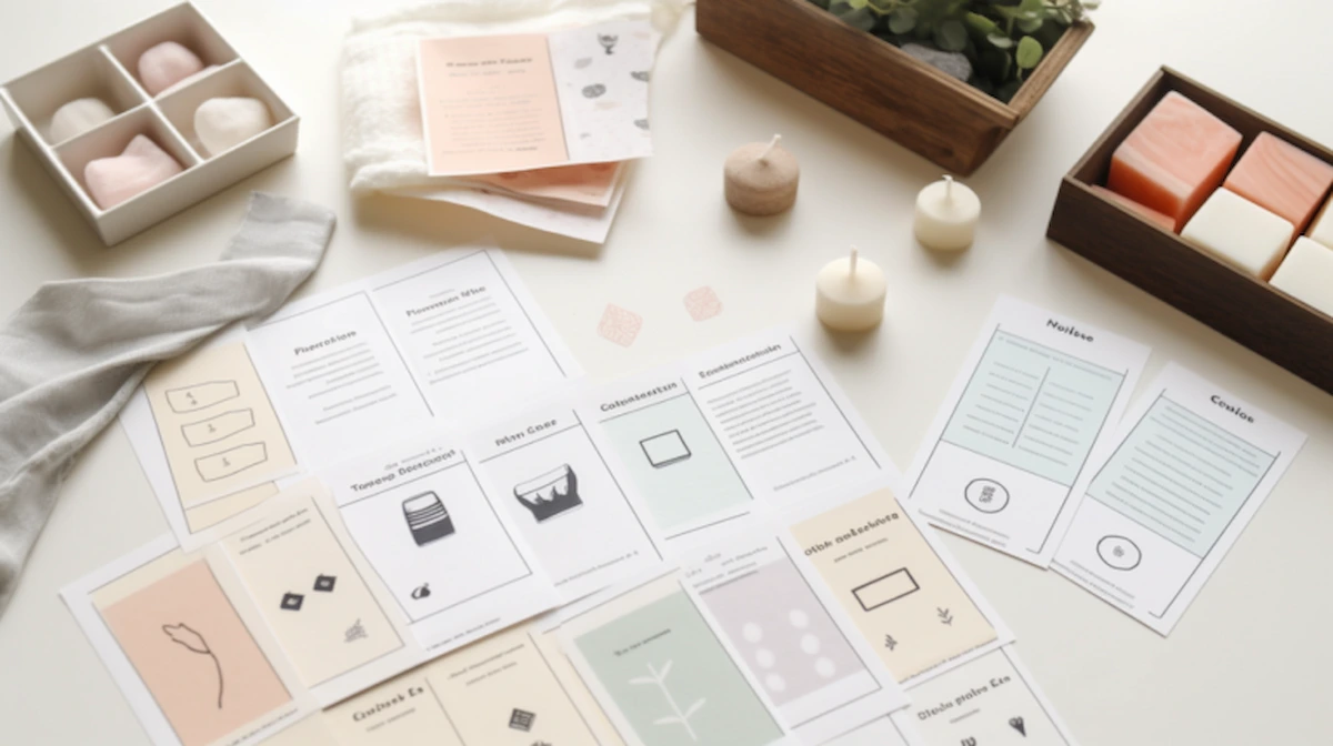 printable care instruction cards free for handmade product packaging and DIY projects.