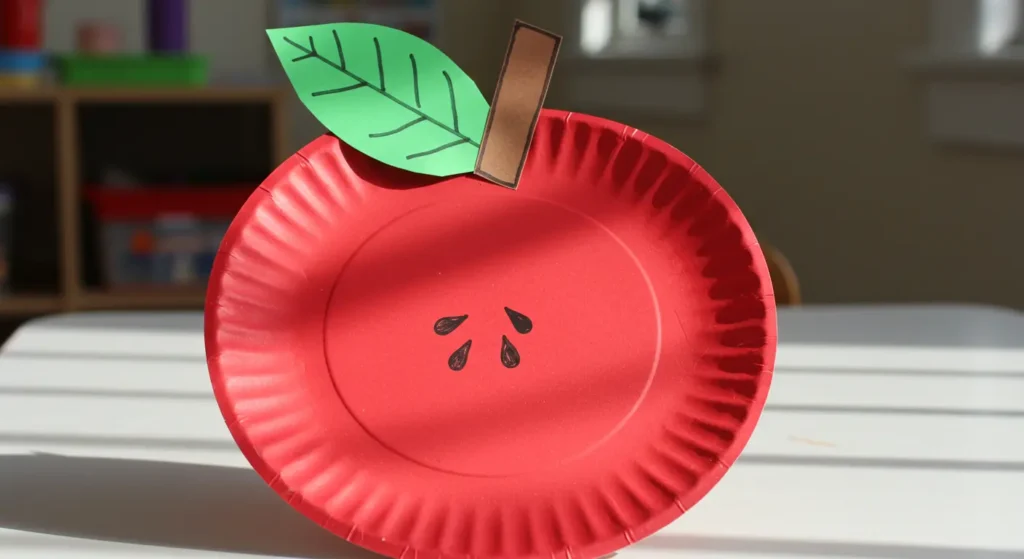Paper Plate Apple Craft